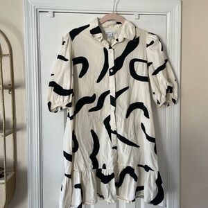Sincerely Jules Black and White Patterned Mini Dress